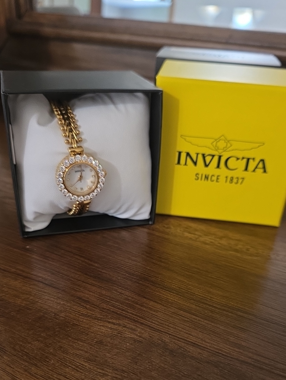 Invicta Gold Crystal-Accent Ladies Bracelet Watch Style 70417